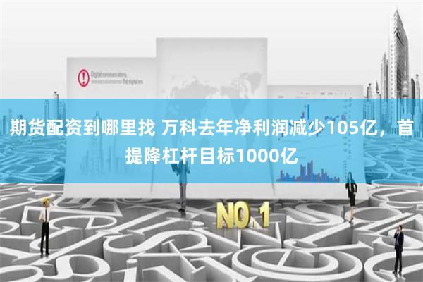 期货配资到哪里找 万科去年净利润减少105亿，首提降杠杆目标1000亿